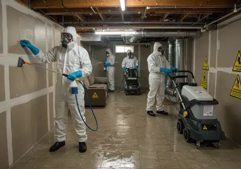 Basement Moisture Removal and Structural Drying process in Kennett, MO